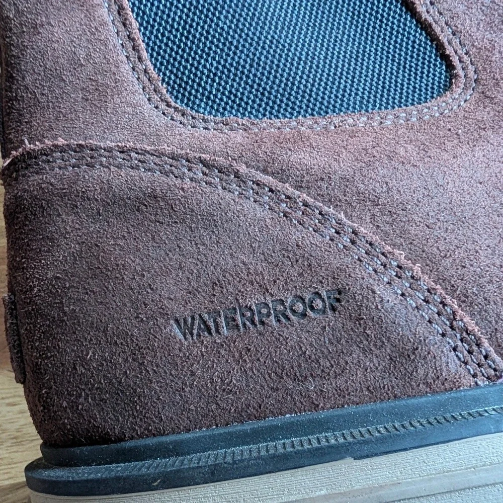 Sorel Men Chelsea Waterproof Suede Boots Dark Brown Size 12